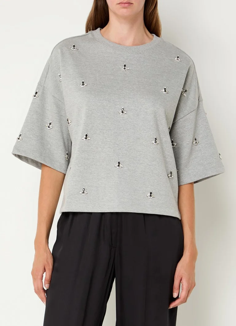 Maglione estivo decorato con strass
