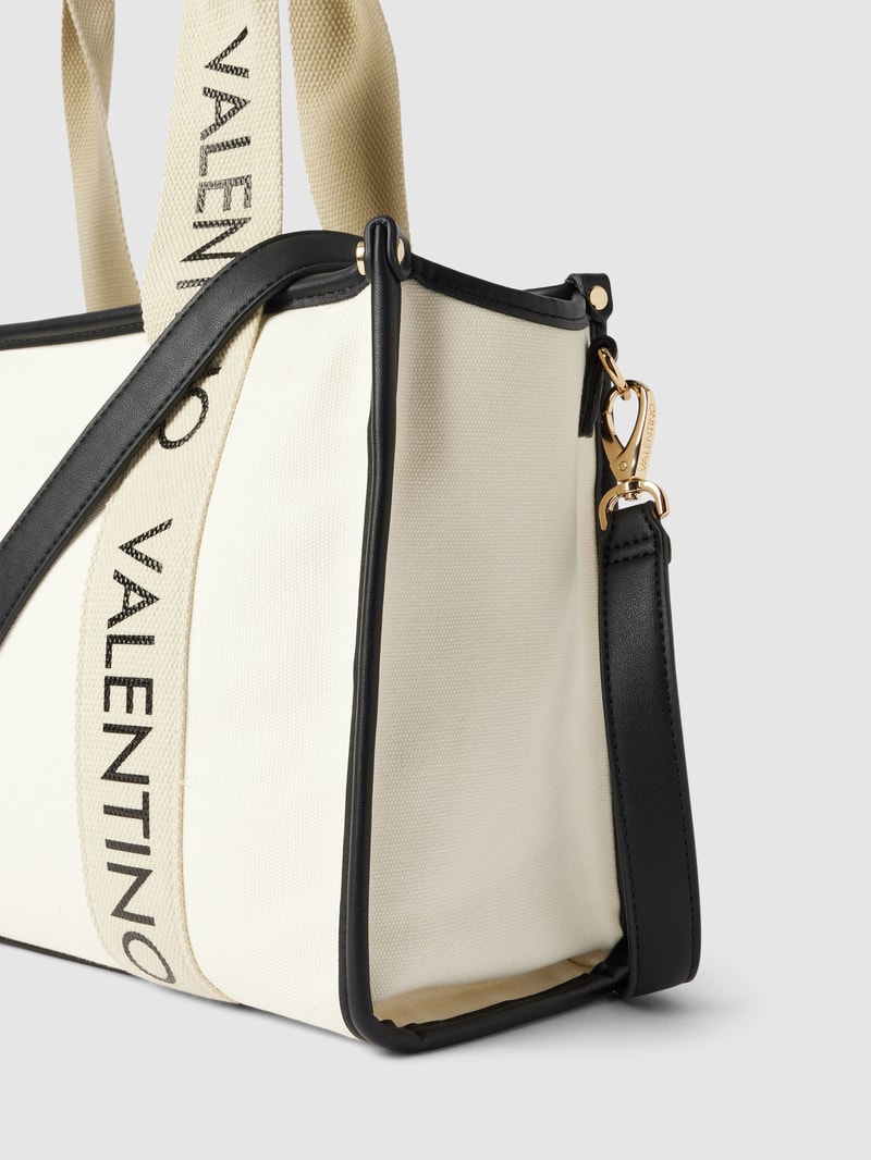 Tote Bag mit abnehmbarem Schulterriemen Modell 'CANDLE' in ecru