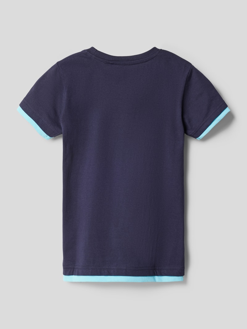 T-Shirt mit Motiv-Print in blau