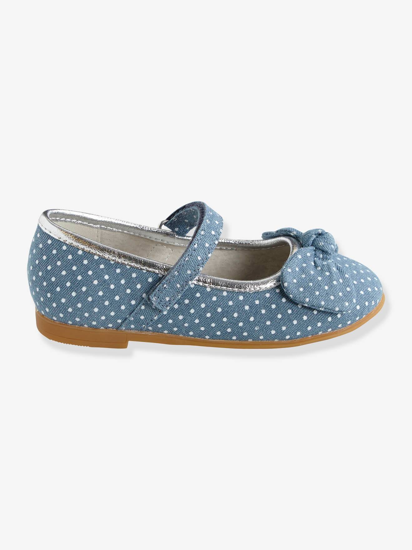 Ballerines scratchées fille collection maternelle blue denim