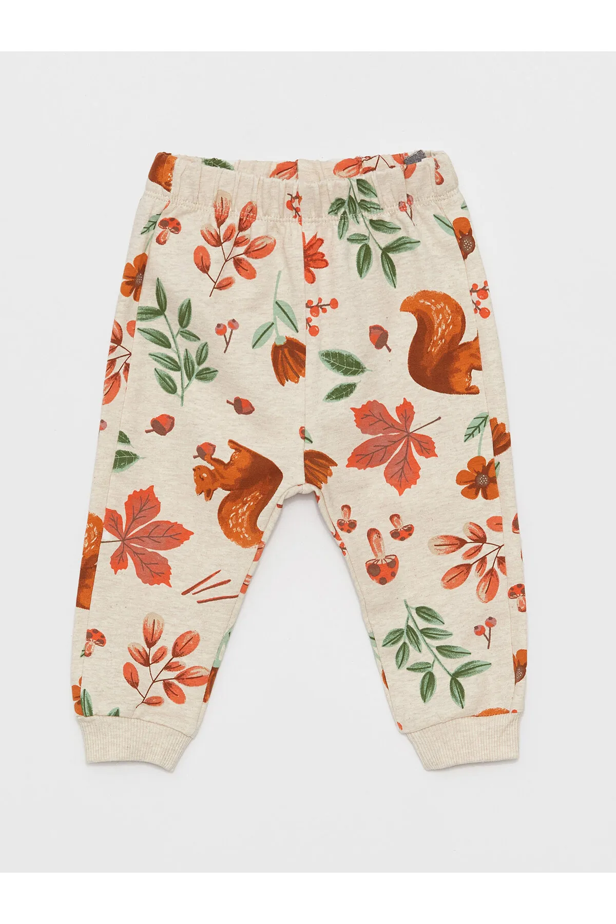 LC Waikiki  Gemustertes Sweatshirt und Hose für Babys mit Rundhalsausschnitt und langen Ärmeln, 2er-Set