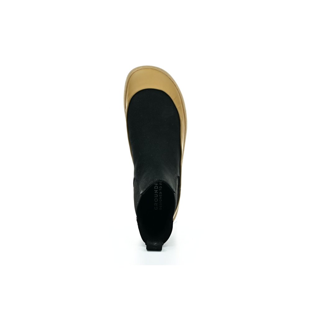 Groundies Sienna Black Camel Women Chelsea Barfußschuhe