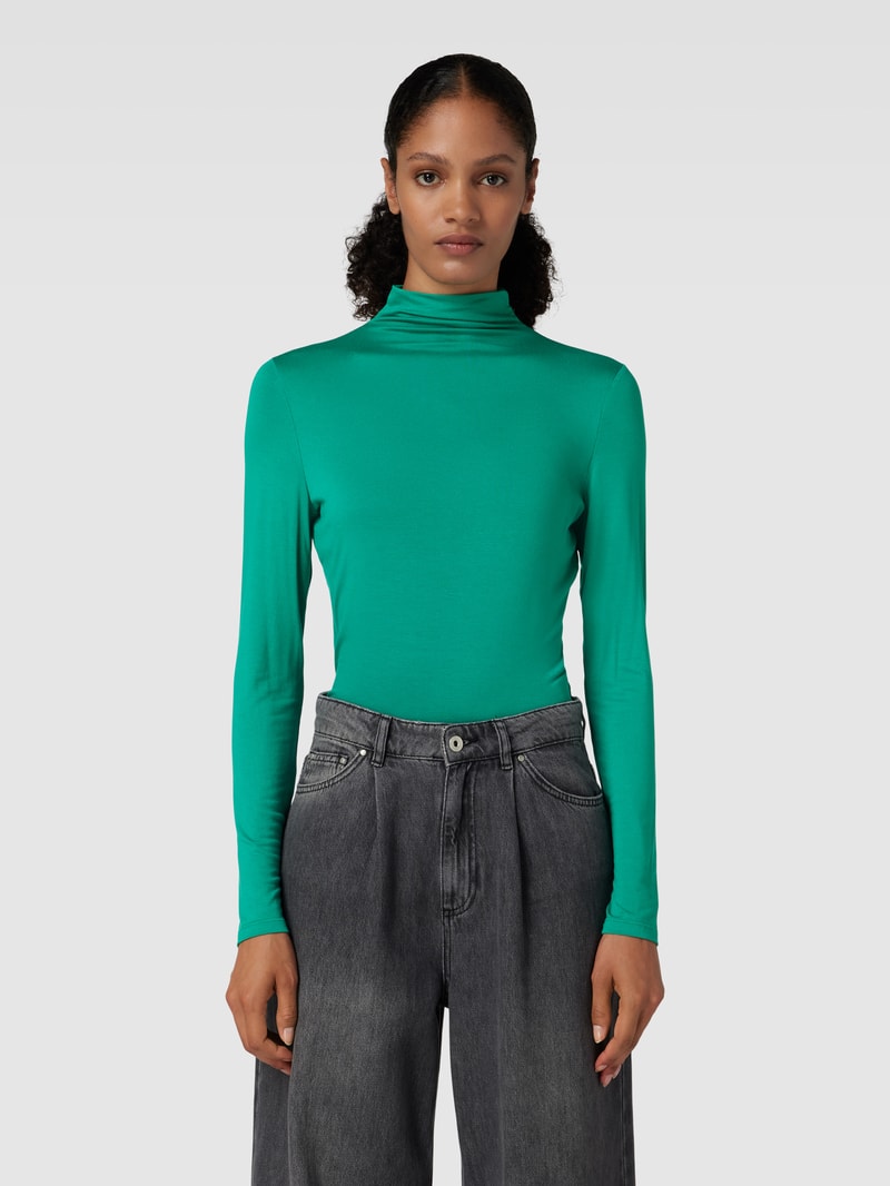 Longsleeve mit Turtleneck Modell 'Sayar' in grün