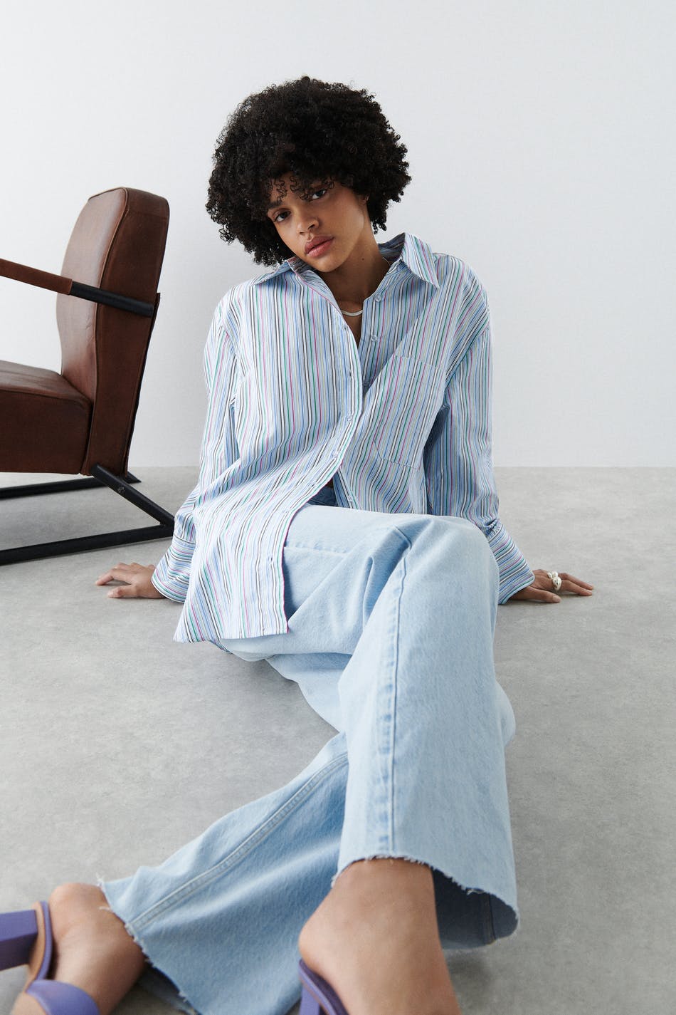 Gizem oversized poplin shirt
