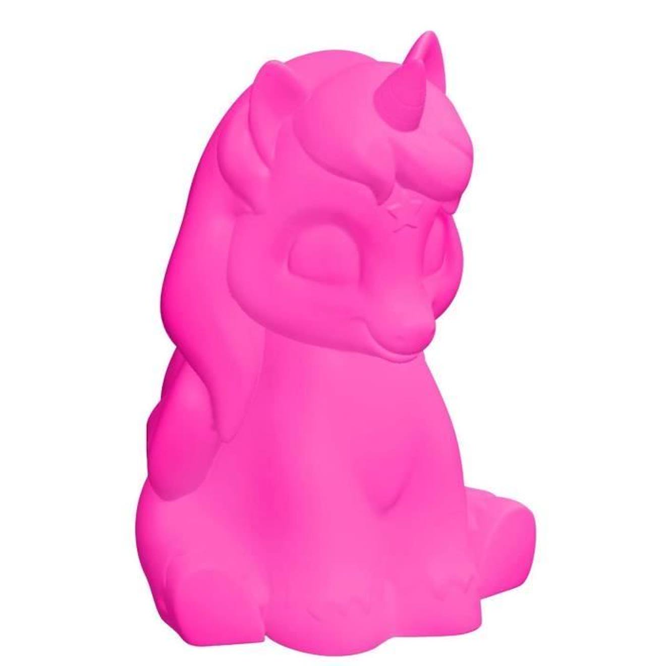 Licorne Veilleuse en 3D env 20 cm avec diffusion lumière en couleurs bleu