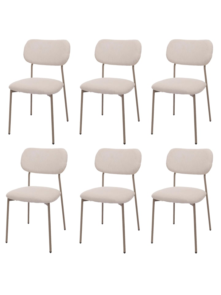 MCW 6er-Set Esszimmerstuhl O26, Beige günstig kaufen onesize