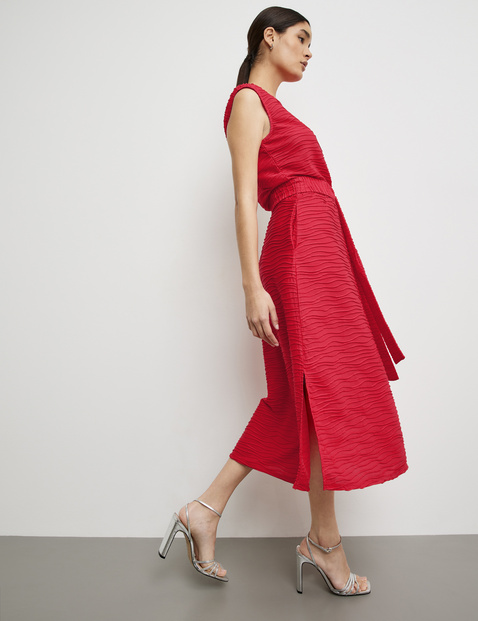 Ärmelloses Kleid aus Struktur-Jersey