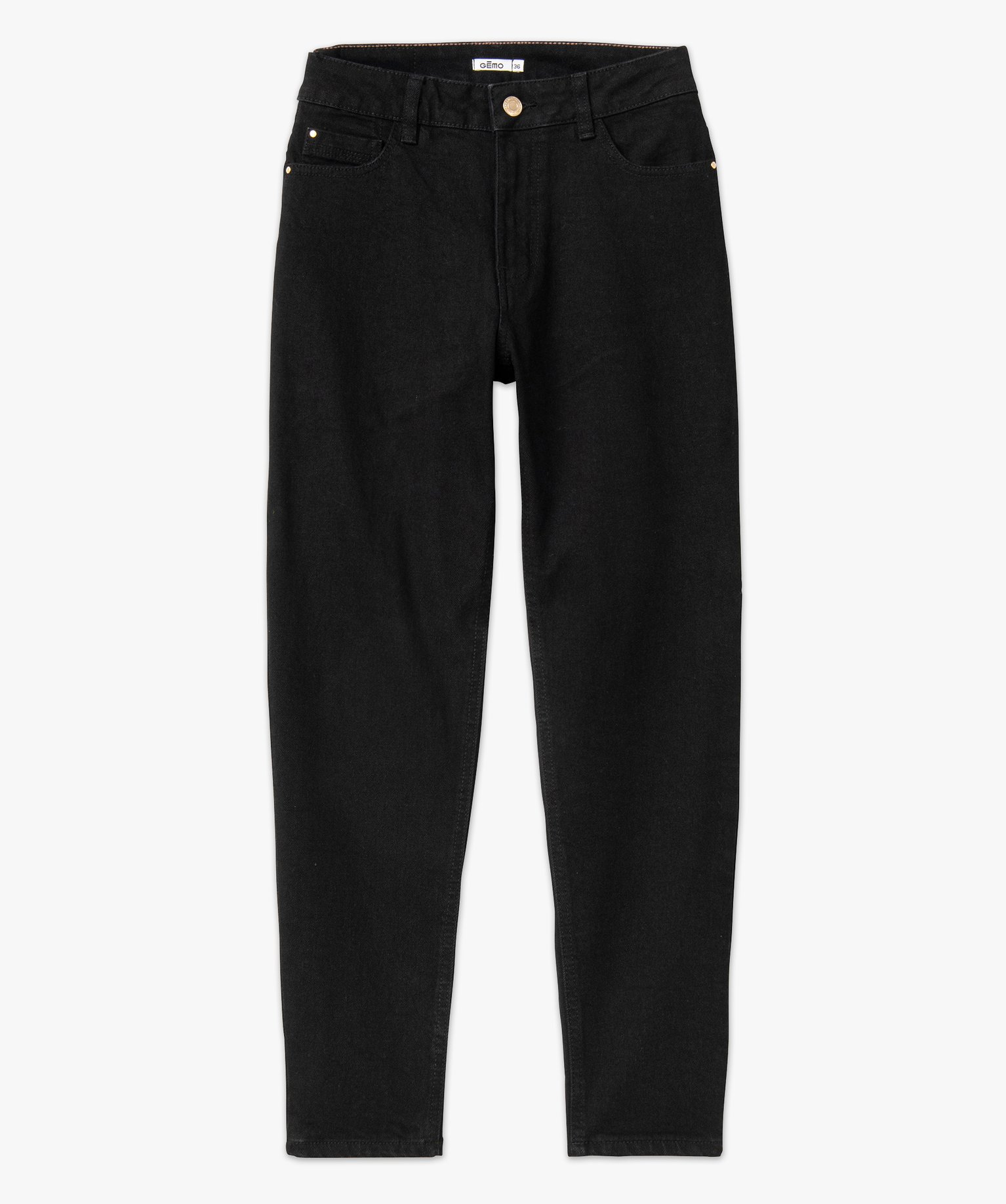 Jean Mom taille haute femme noir | GEMO