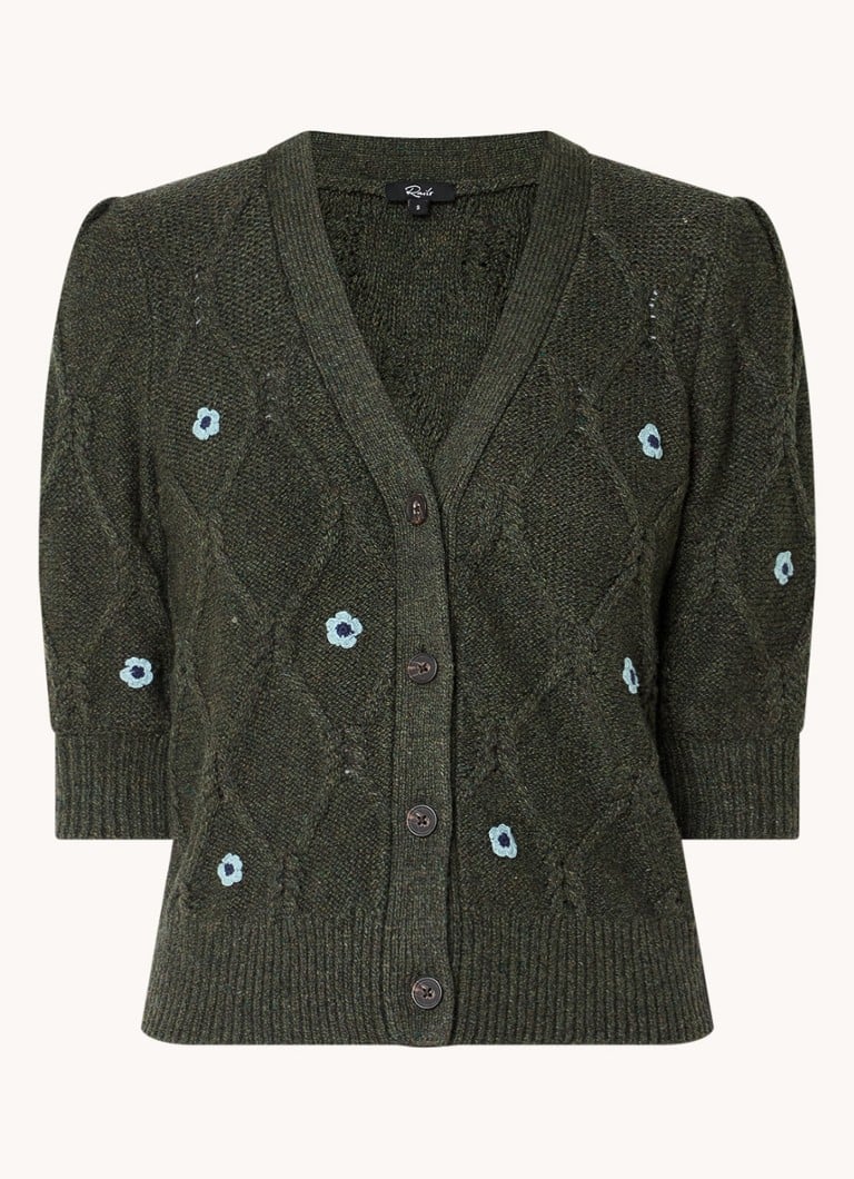 Gilet en grosse maille Rails Isla avec broderie florale