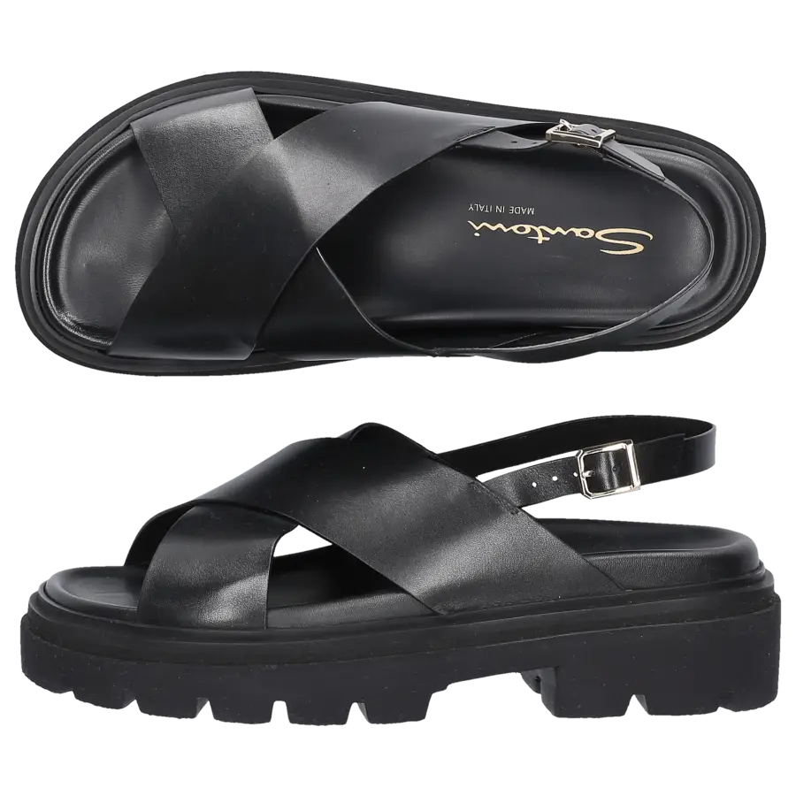 Santoni - Sandalen 59898 Kalbsleder - schwarz