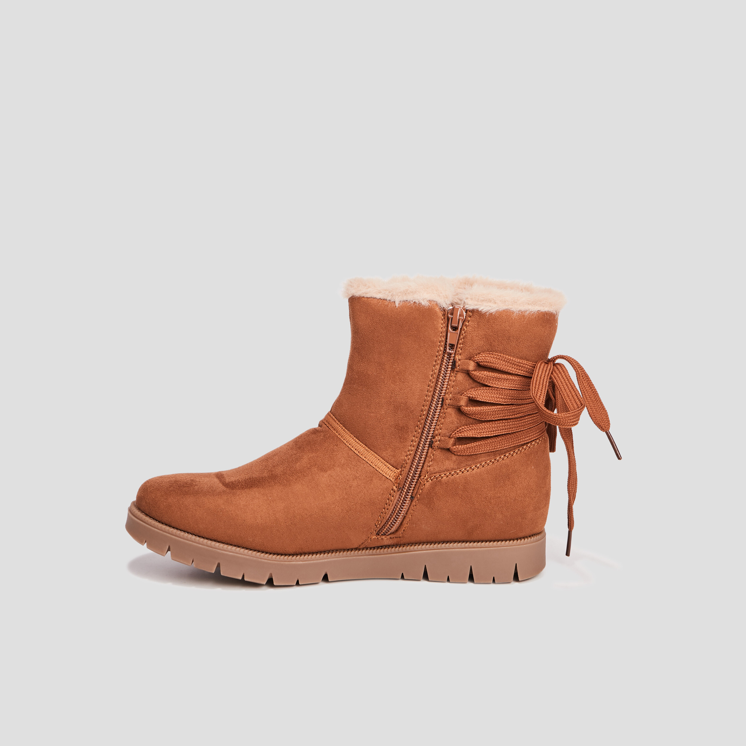 Bottines fourrées camel fille | La Halle