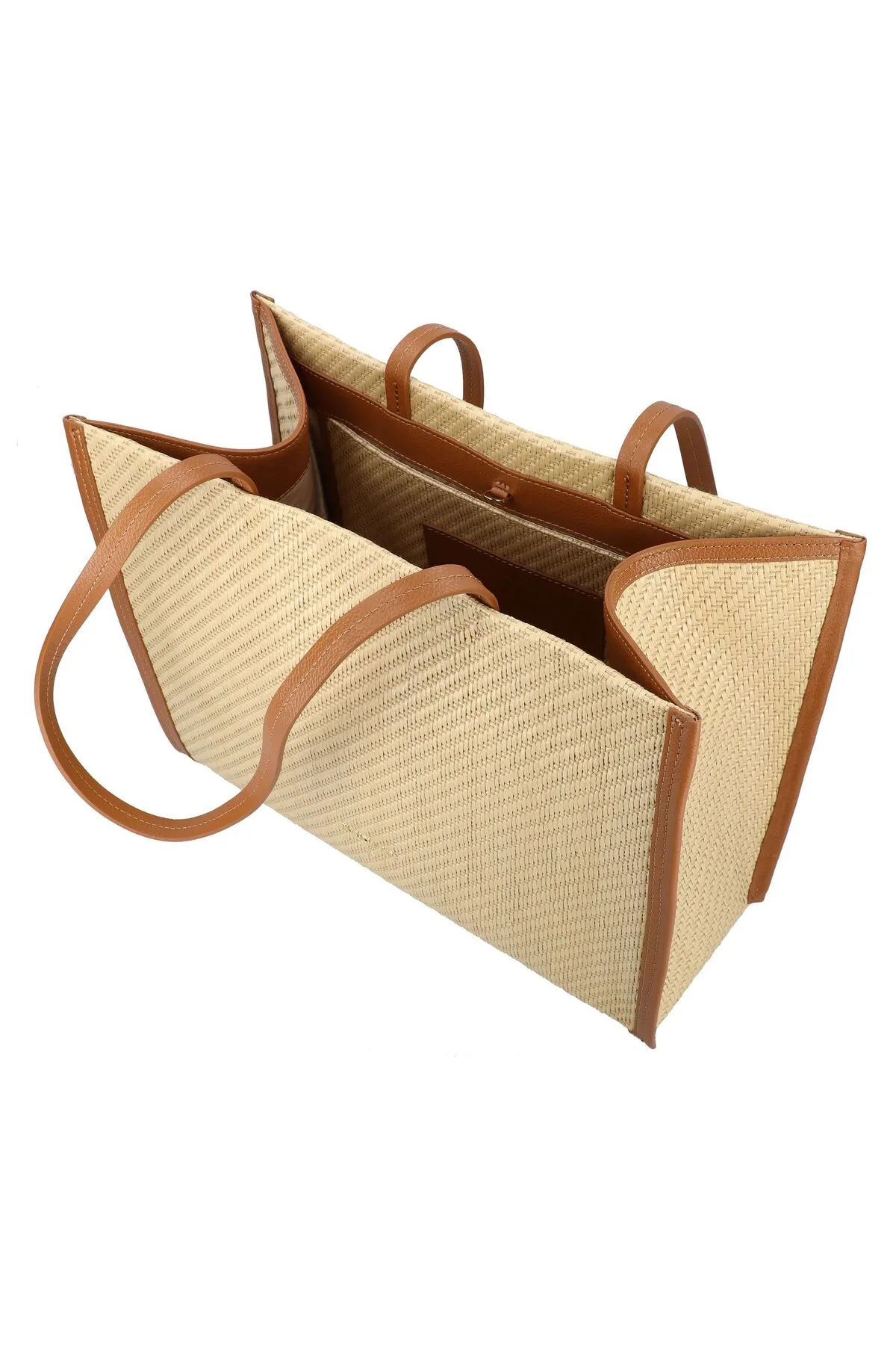 Patrizia Pepe  Minimal City Straw Shopper Tasche 38 cm