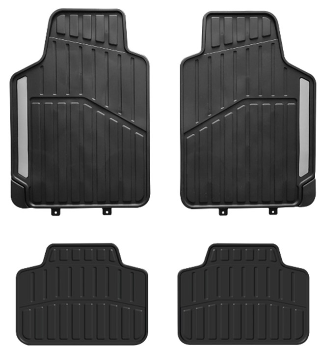 Universal PVC-Fußmatten im 4-teiligen Set, schwarz-grau, von Norauto - ATU