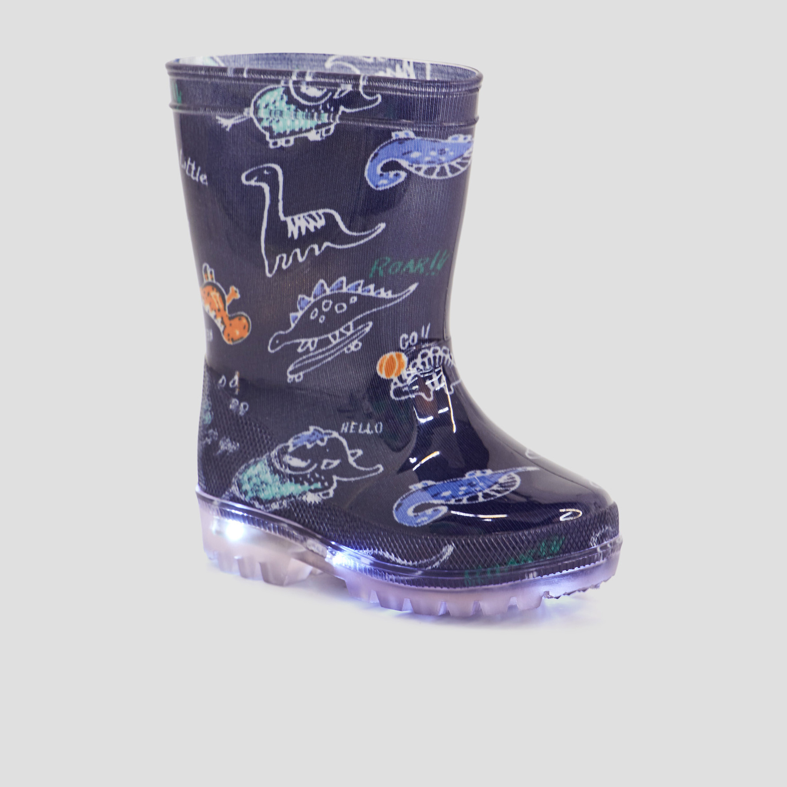 Bottes de pluie lumineuses bleu marine bébé garçon | La Halle