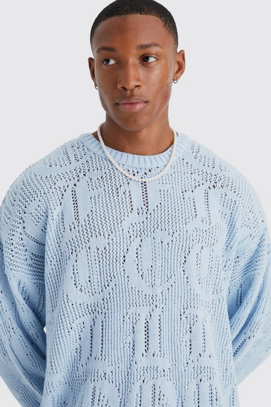 Oversize Ofcl Jaquard Strickpullover