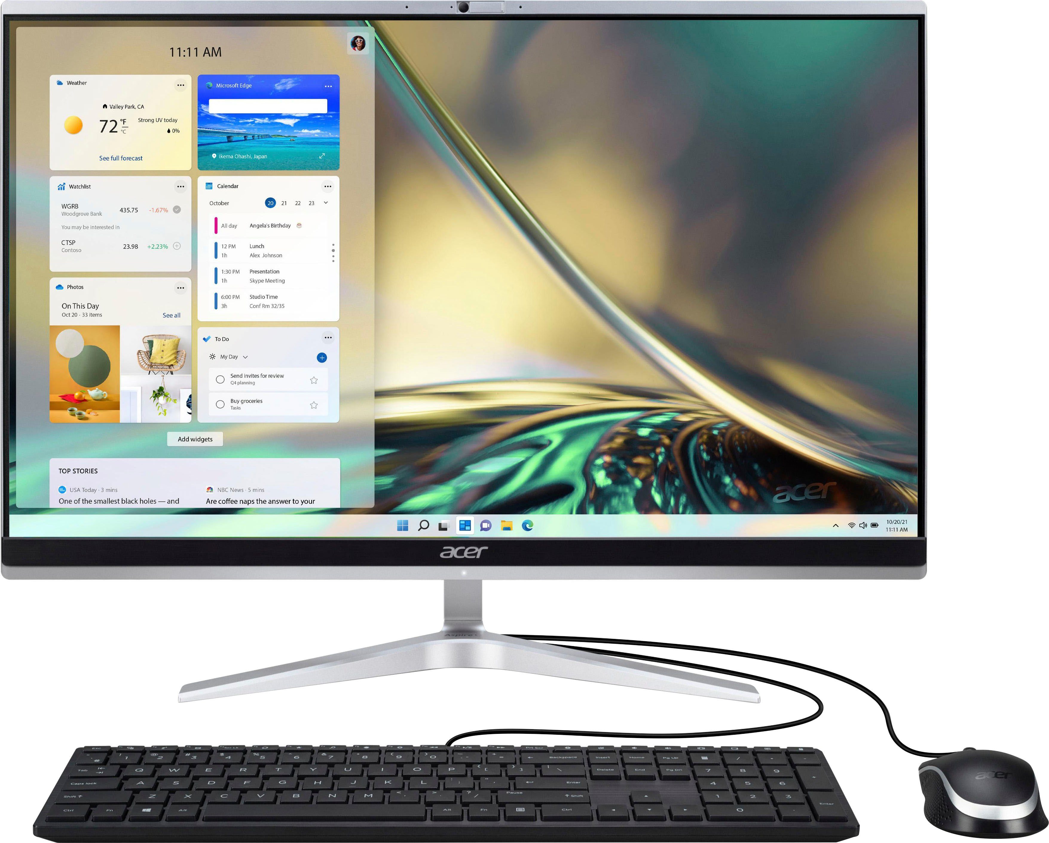 Acer Aspire C24-1650 All-in-One PC (23,8 Zoll, Intel® Core i5 1135G7, Iris® Xe Graphics, 8 GB RAM, 512 GB SSD, Luftkühlung)