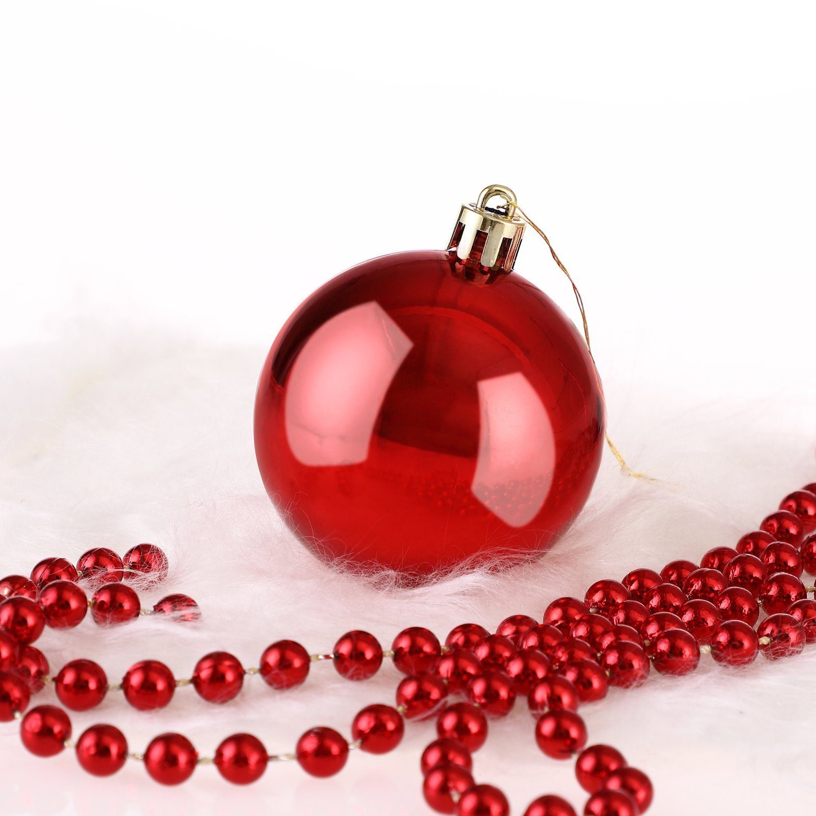 JUNG Christbaumschmuck Christbaumkugeln Weihnachtskugeln 100Stk Christbaumschmuck Kugeln (100-tlg), Weihnachtsdeko Weihnachtsbaumkugeln Weihnachtsschmuck Weihnachten