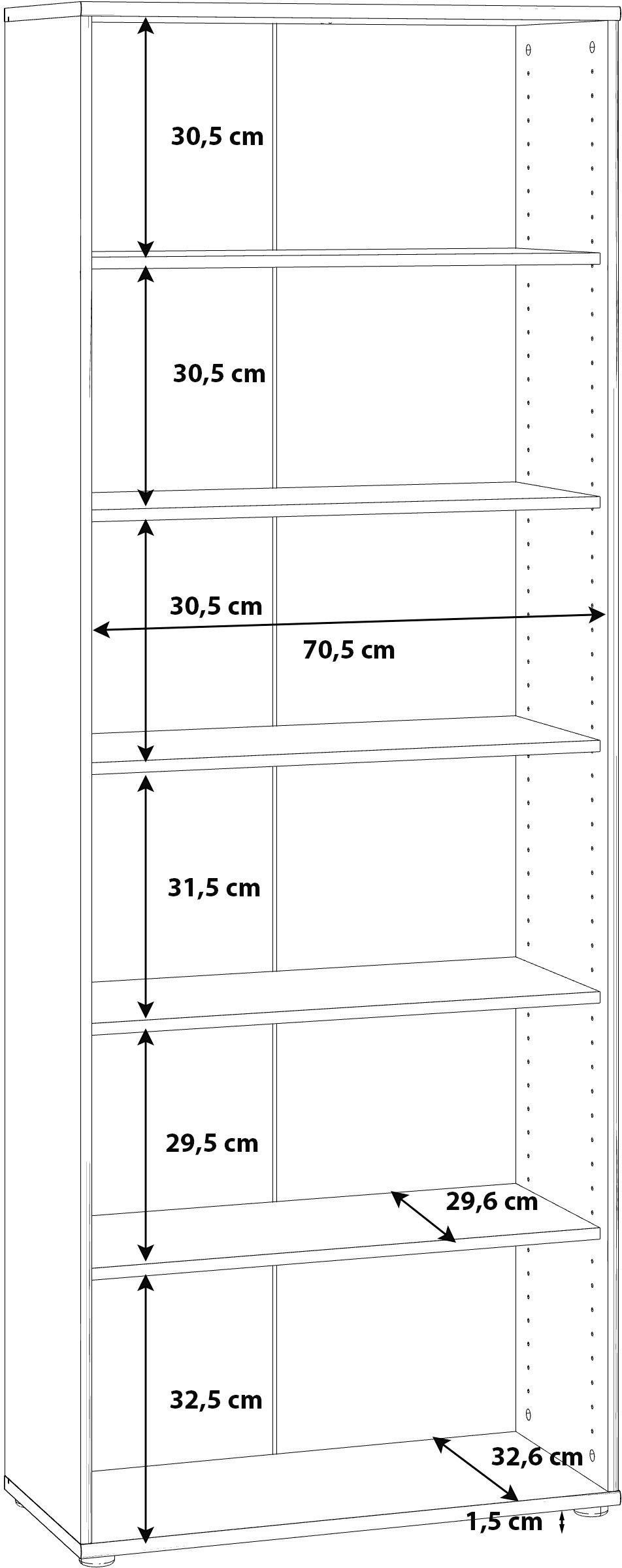 FORTE Regal Tempra, Breite 73,7 cm