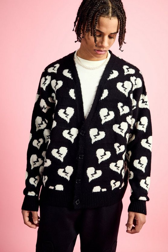 Oversize Cardigan mit Print