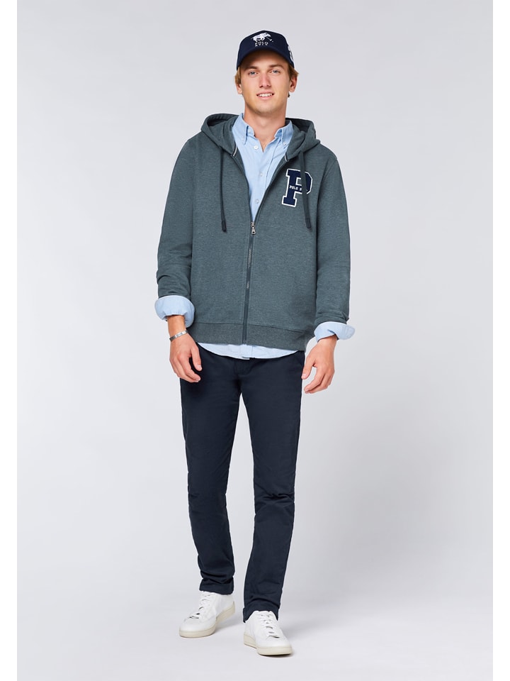 Polo Sylt Sweatjacke in Dunkelgrau günstig kaufen