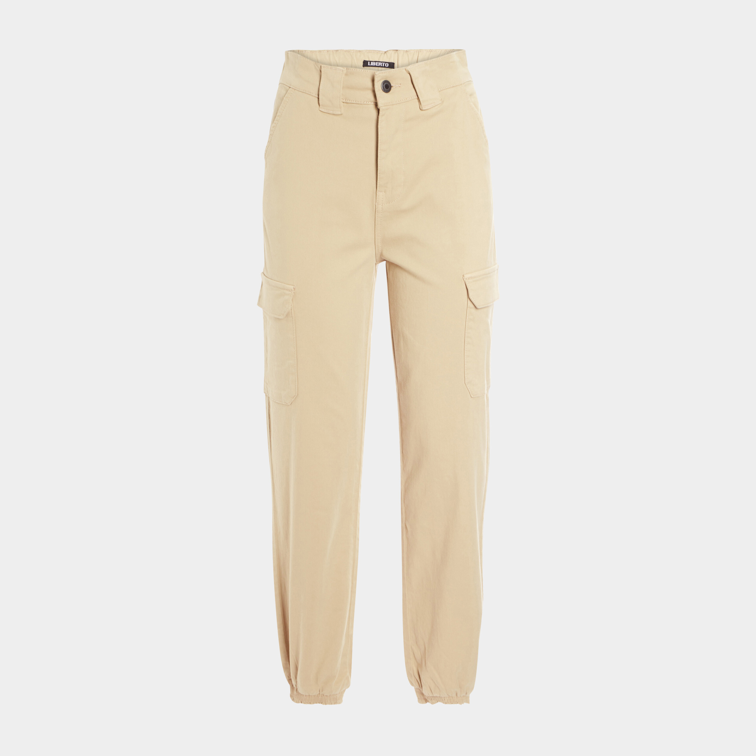 Pantalon cargo taille haute sable femme | La Halle