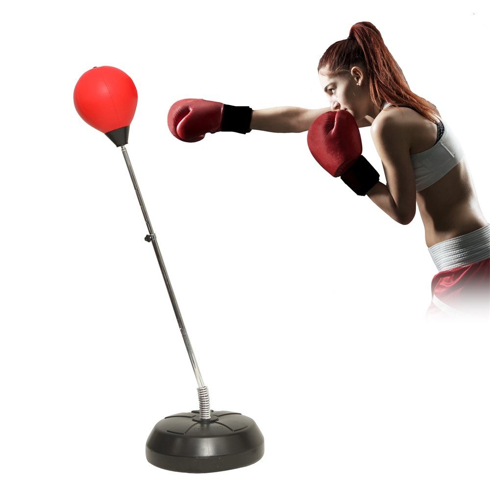 Melko Standboxsack Melko Standboxsack Erwachsene Boxsack höhenverstellbar Boxbirne (Set, mit Boxhandschuhe und Luftpumpe), höhenverstellbar