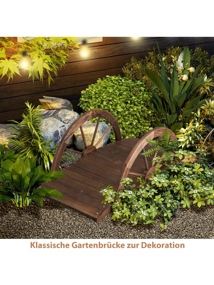 COSTWAY Gartenbrücken in Braun günstig kaufen onesize