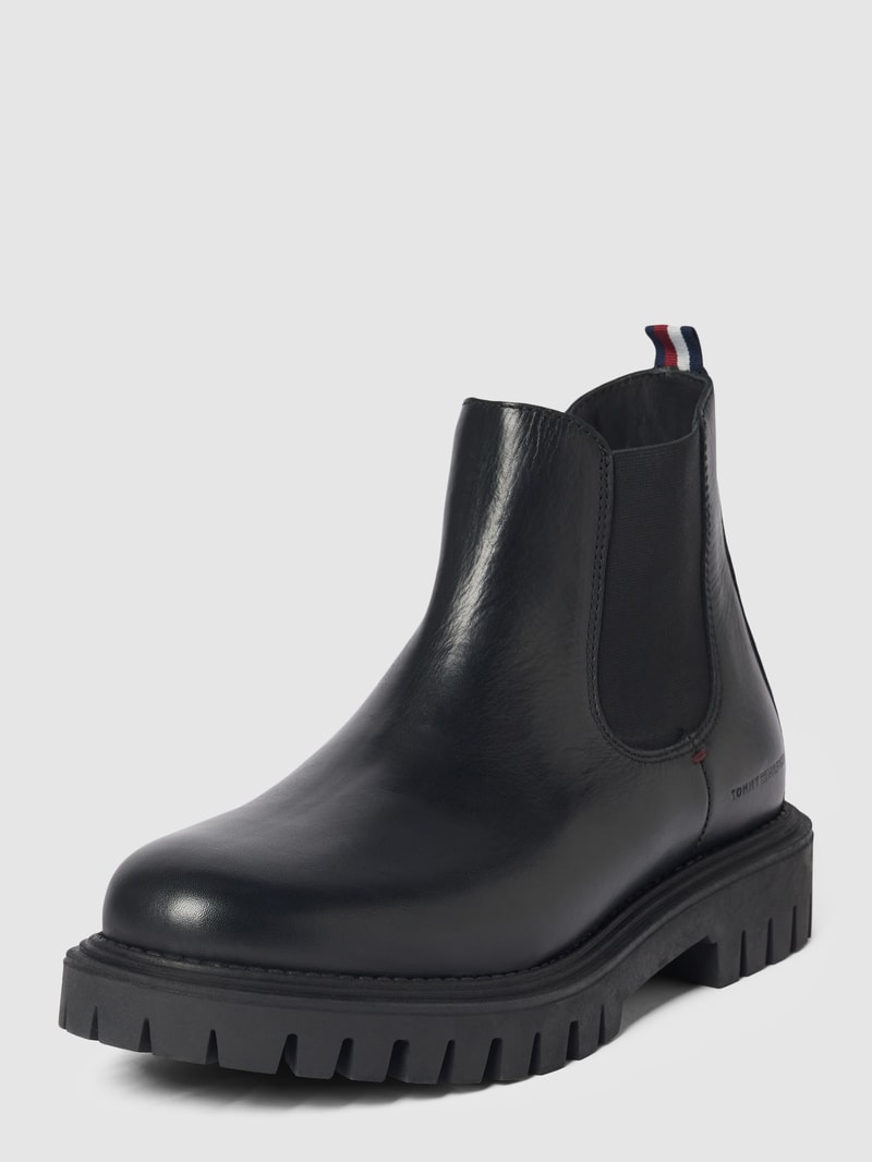 Chelsea Boots mit elastischen Einsätzen Modell 'PREMIUM' in schwarz