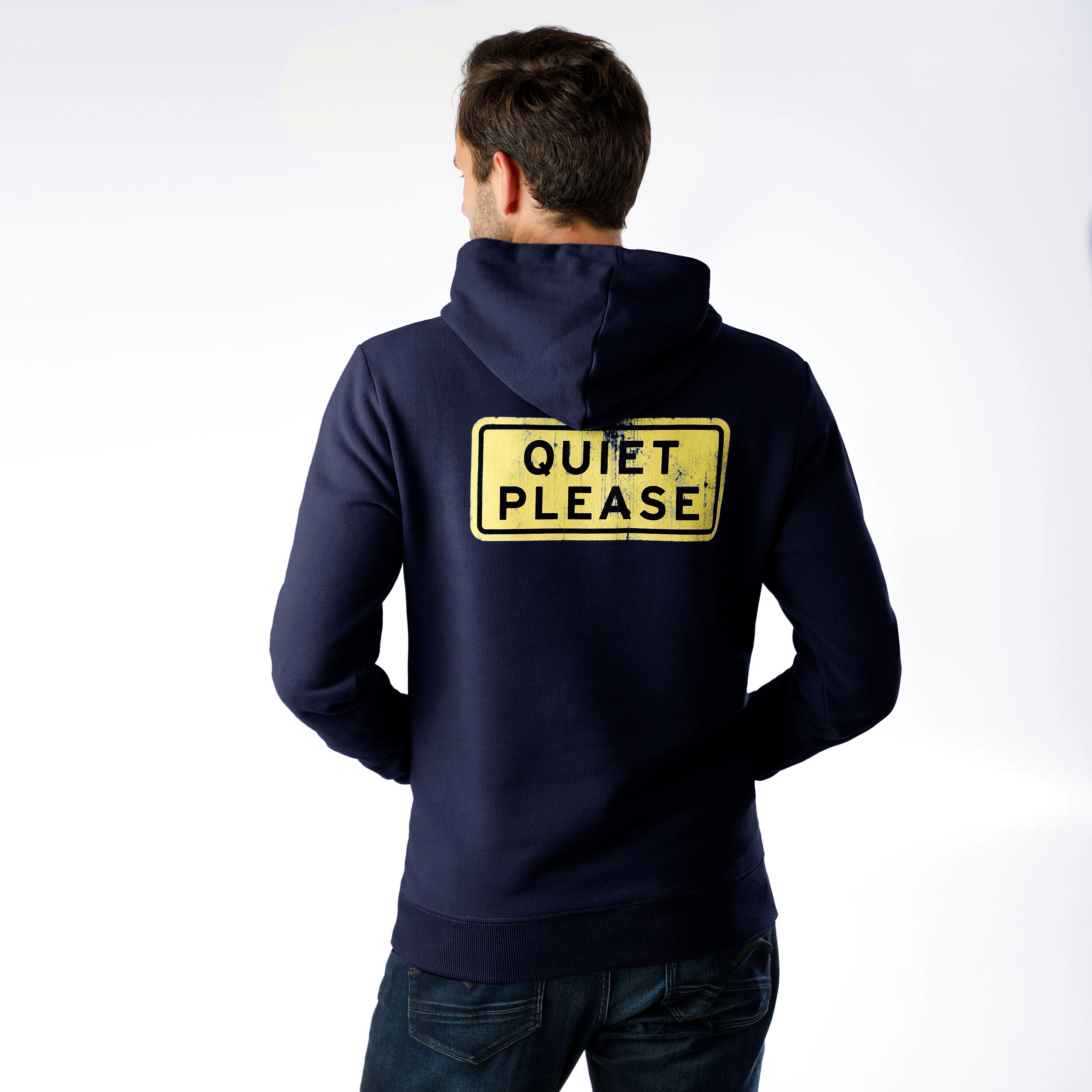 Australia Road Sign Hoody Herren - Dunkelblau, Gelb
