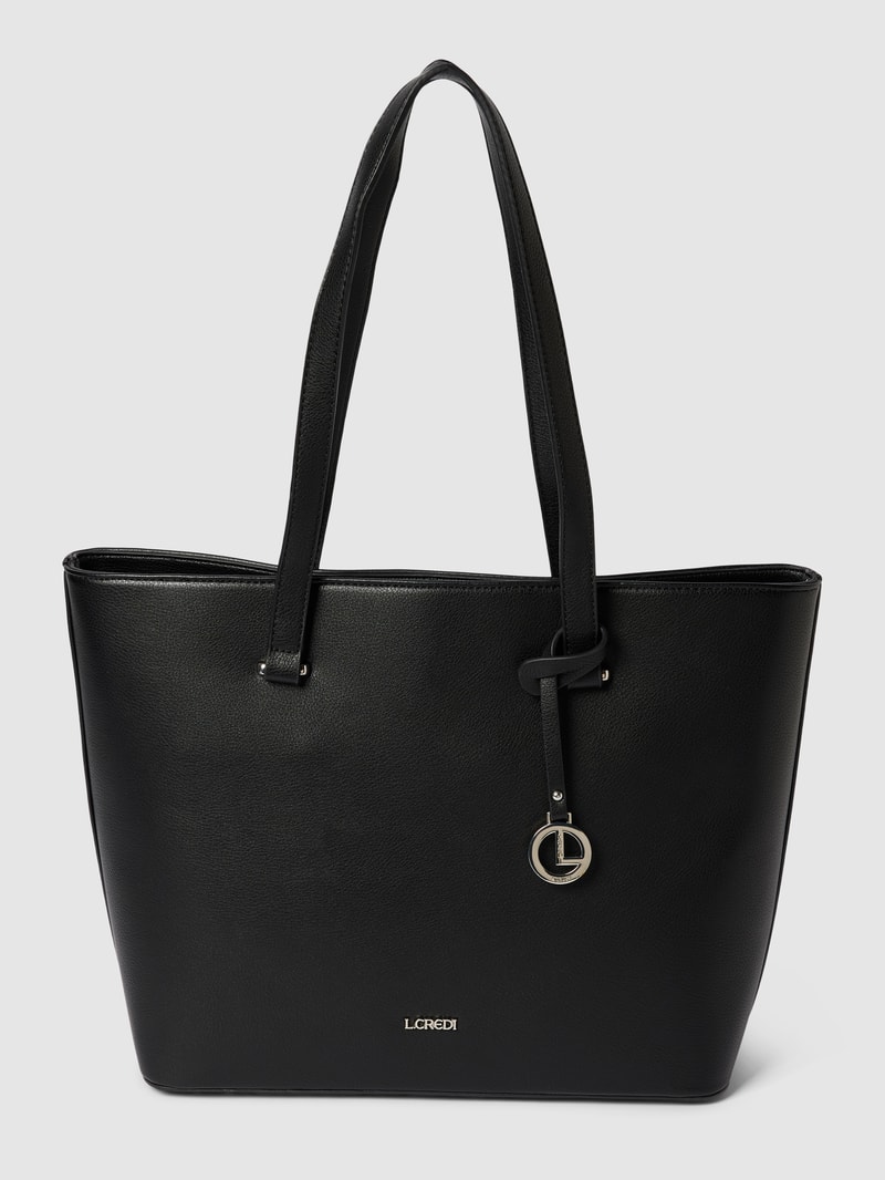 Shopper mit Label-Applikation Modell 'FILIPPA' in schwarz