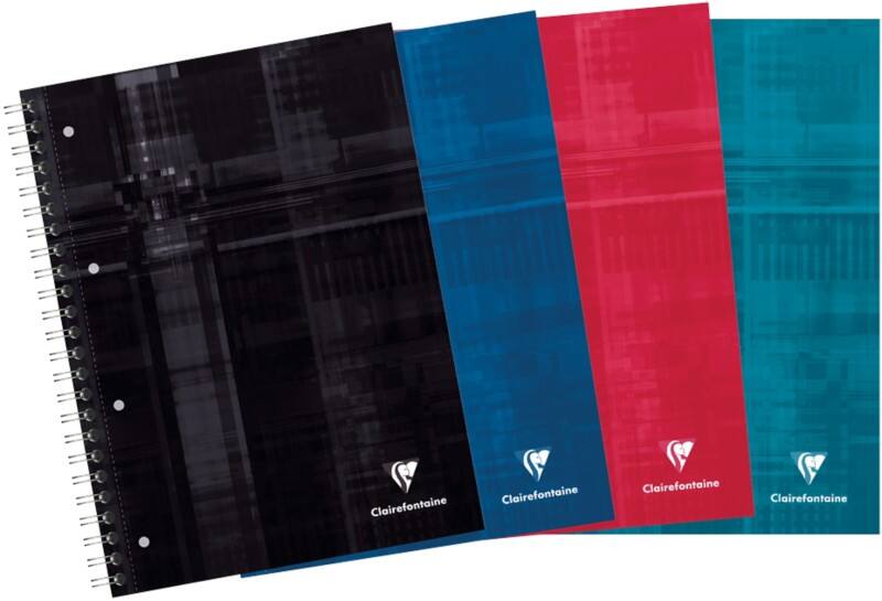 Clairefontaine Bind 'O Block Notizbuch DIN A4  Kariert Spiralbindung Pappe Rot 240 Seiten