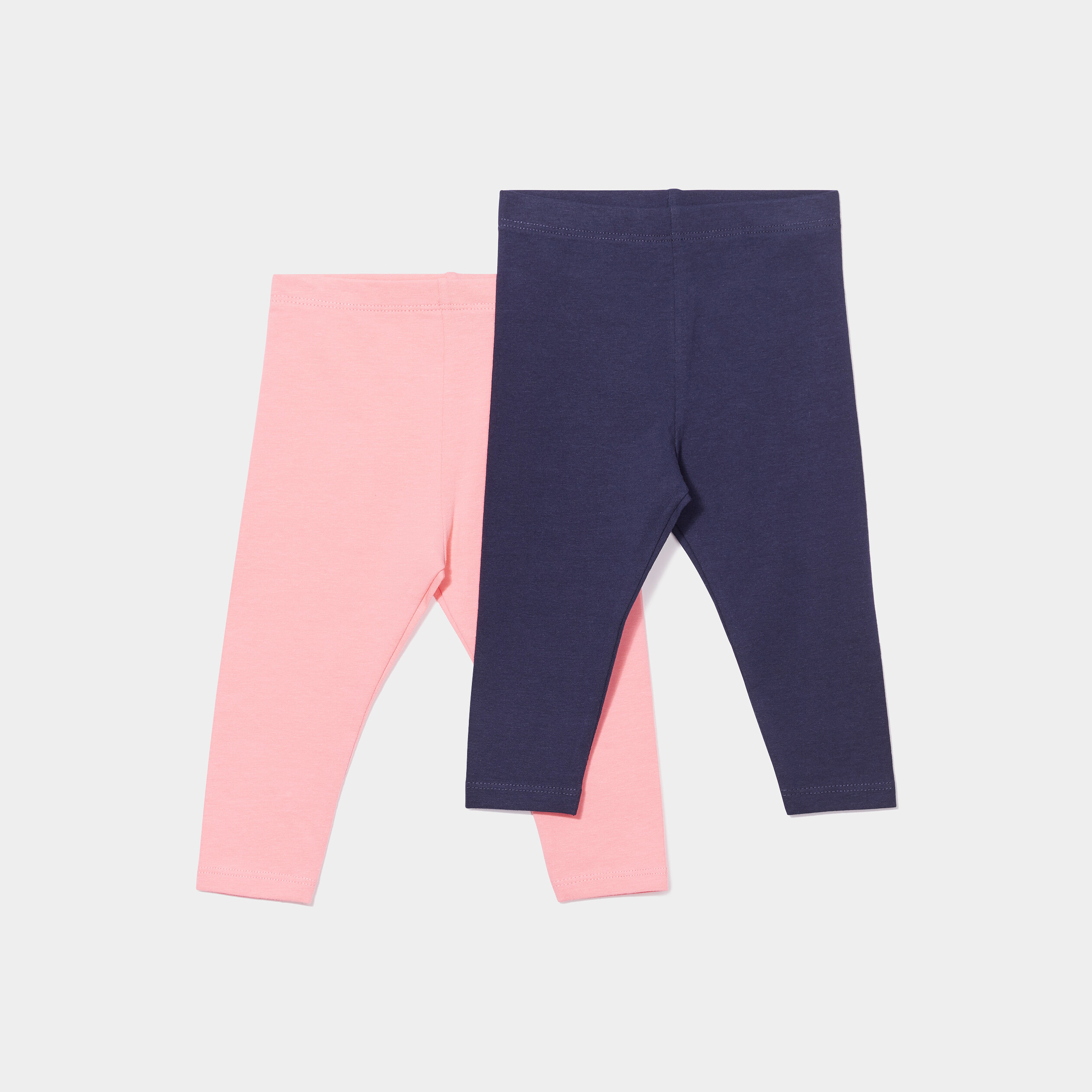 Lot 2 leggings bleu marine bébé fille | La Halle