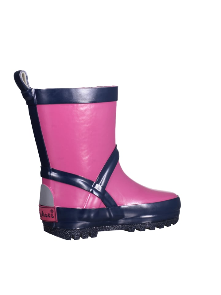 Playshoes Gummistiefel uni in Pink/Marine günstig kaufen