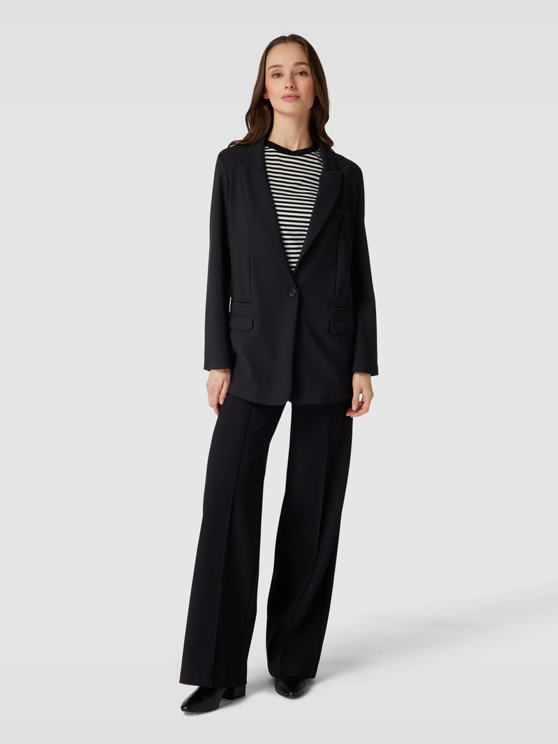 Blazer mit Paspeln Modell 'Epic' in schwarz