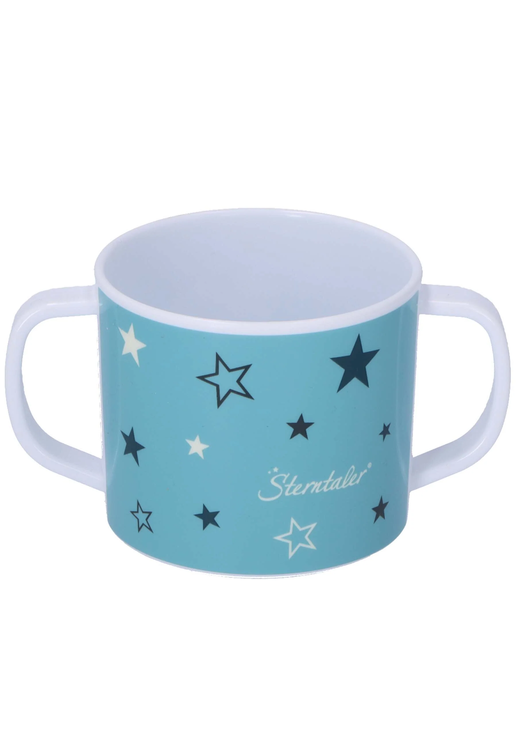 Henkeltasse mit Trinkaufsatz Eisbär Elia, türkis