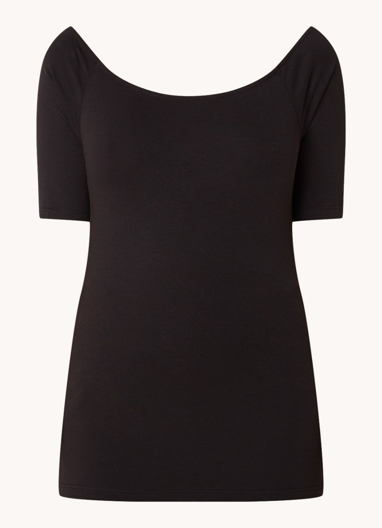 Modström Tansy top with boat neck and stretch