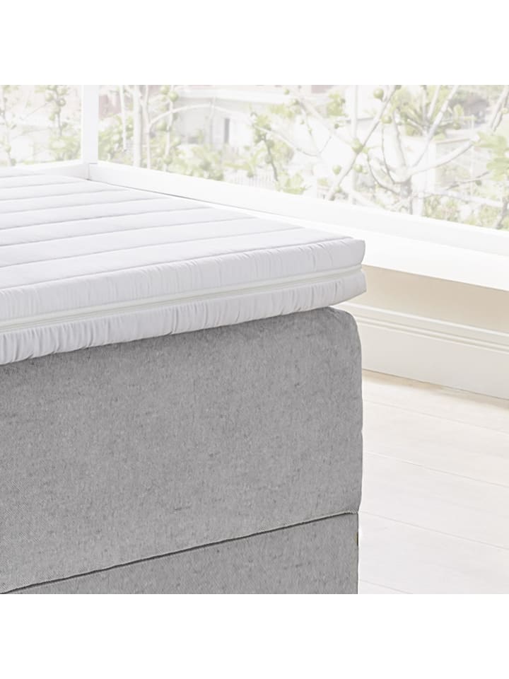 GMD Living Boxspringbett RINO mit Bettkasten in hellgrau günstig kaufen 140x200 cm