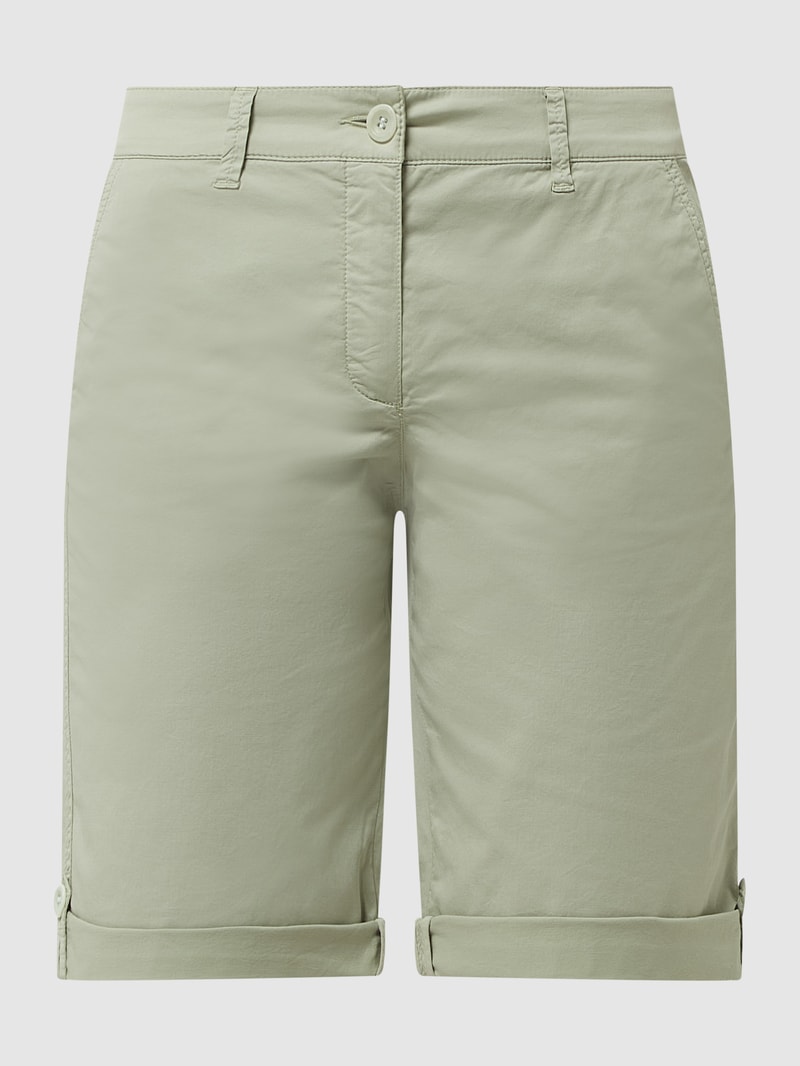 Chino-Shorts mit Stretch-Anteil Modell 'Neila' in hellgrün