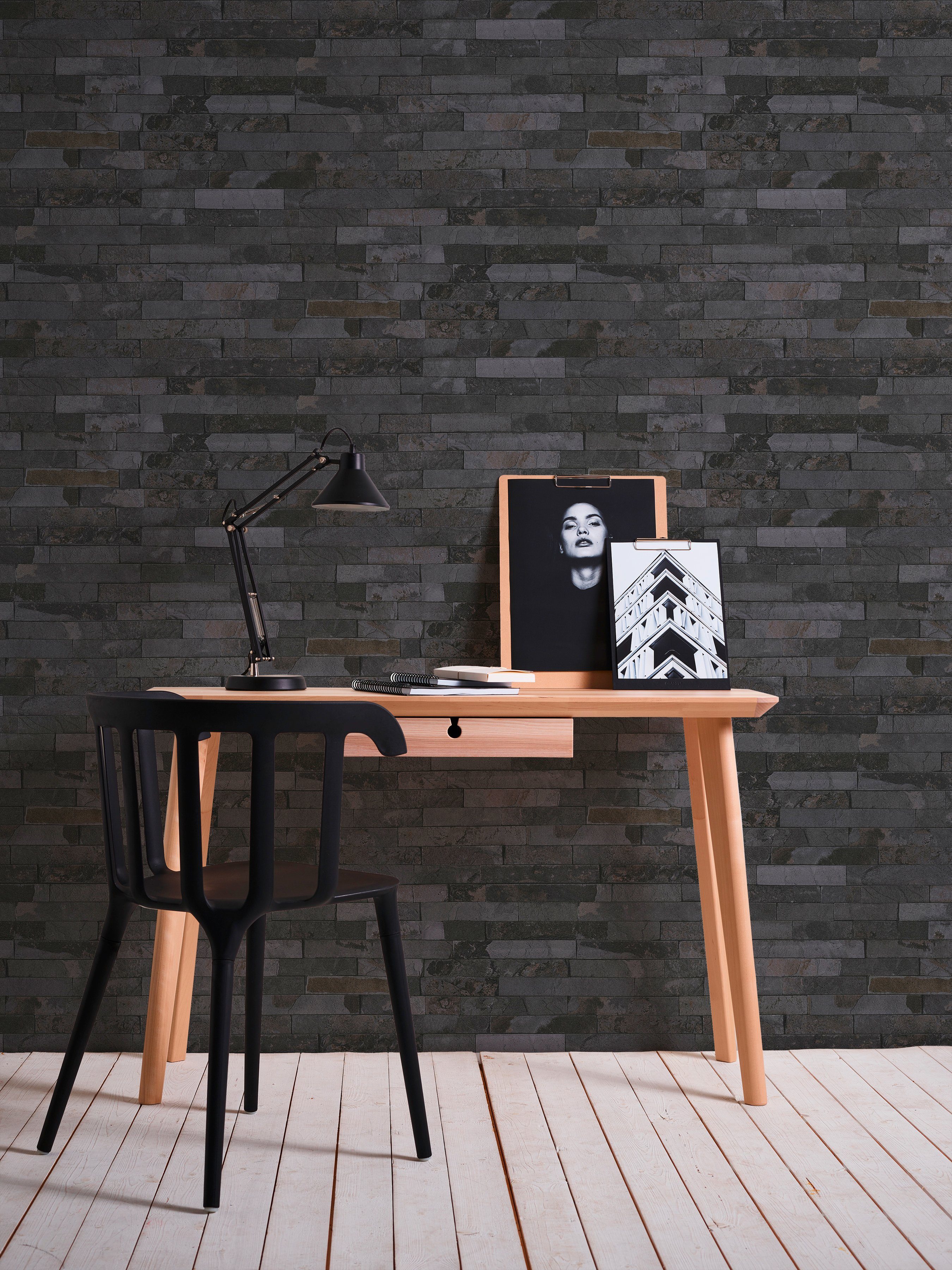 living walls Vliestapete Best of Wood`n Stone 2nd Edition, Steinoptik, Tapete Stein