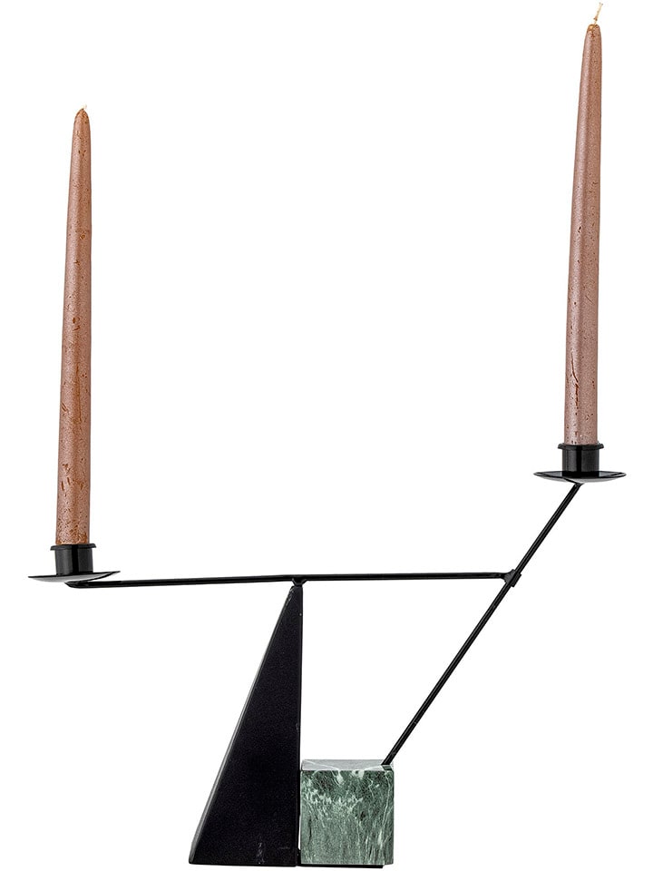 Bloomingville Kerzenhalter ''Jayda'' in Schwarz/ Grün - (B)40 x (H)26 x (T)7 cm günstig kaufen onesize