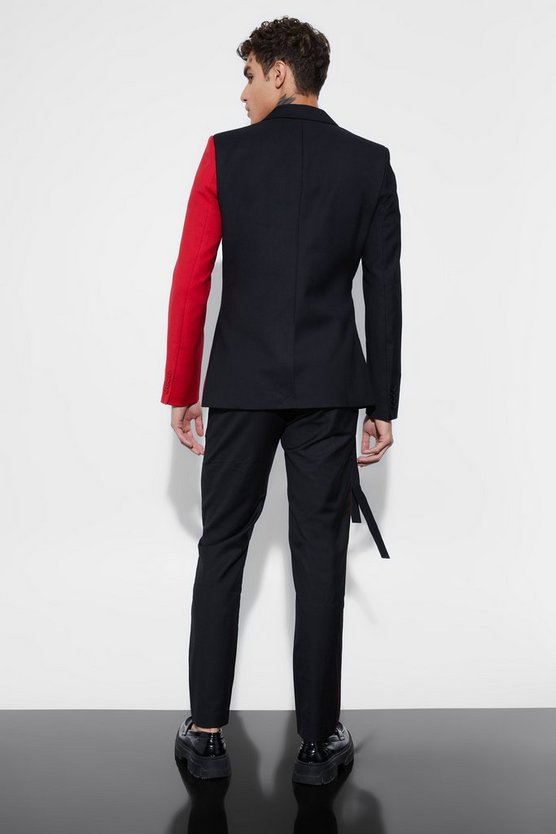 Skinny Colorblock Wickel-Blazer
