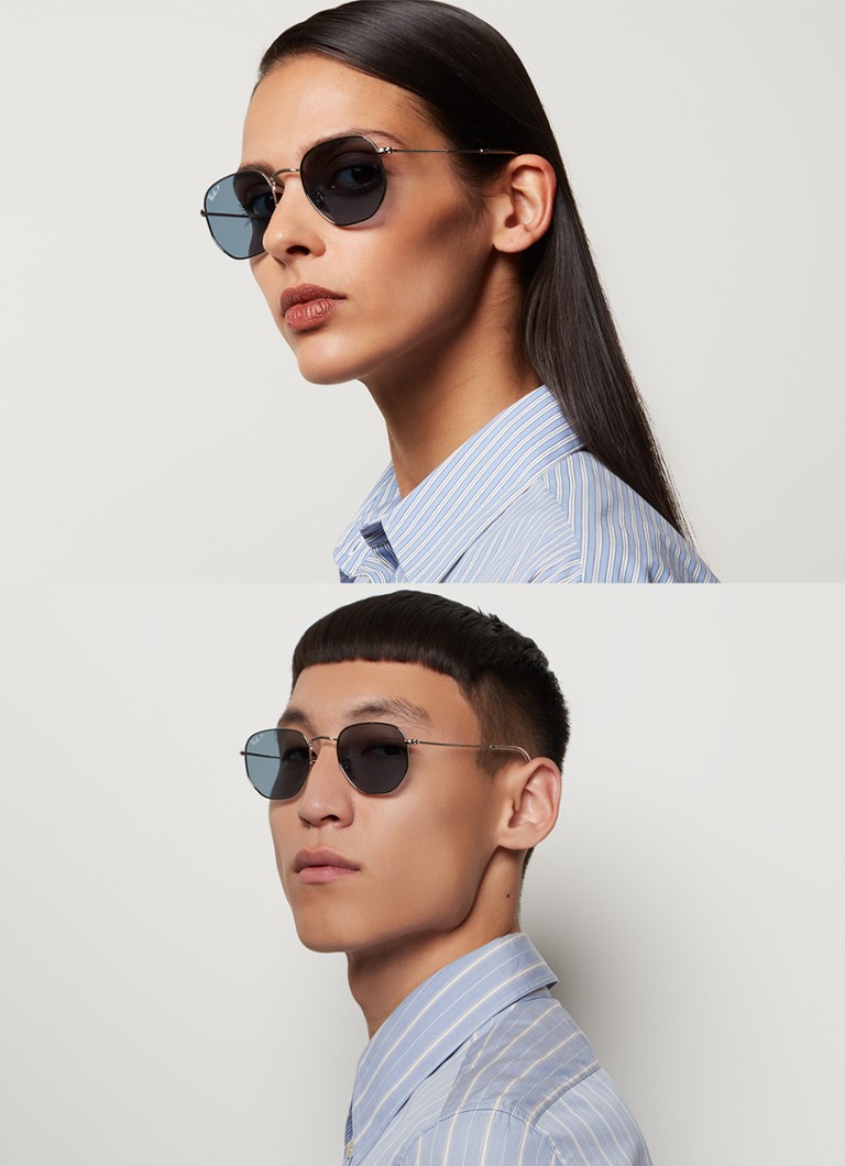 Ochelari de soare Ray-Ban RB3548N hexagonali polarizați