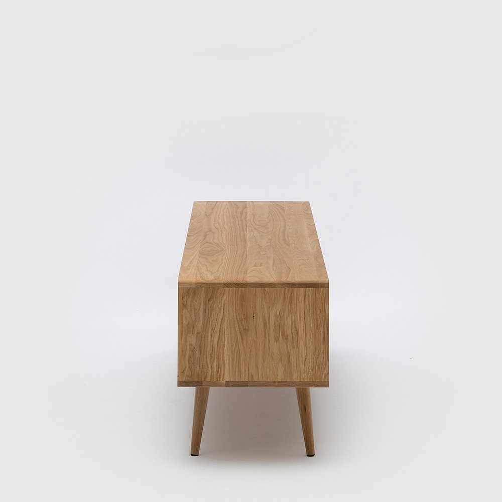 Mobello Sideboard Elegante Kommode aus Massiv Eichenholz, Stilvoller Mehrzweckschrank für Zuhause, 160x40x53 cm