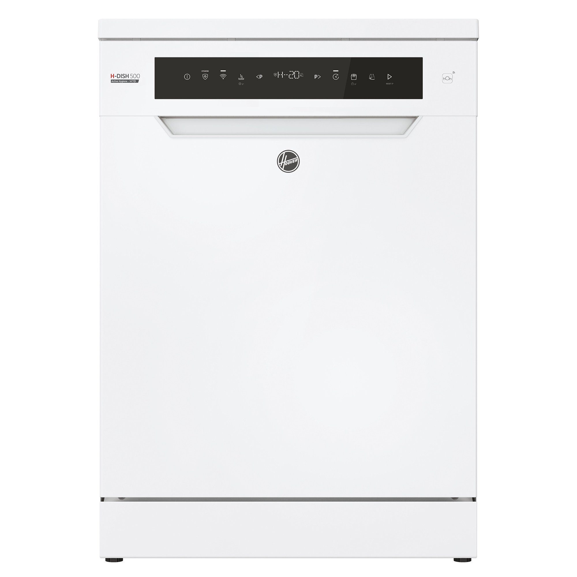 Hoover Standgeschirrspüler, HF 4C6F0PW, 9,50 l, 14 Maßgedecke, 14 Maßgestecke, WiFi + Bluetooth hOn App, Aquastoppschlauch