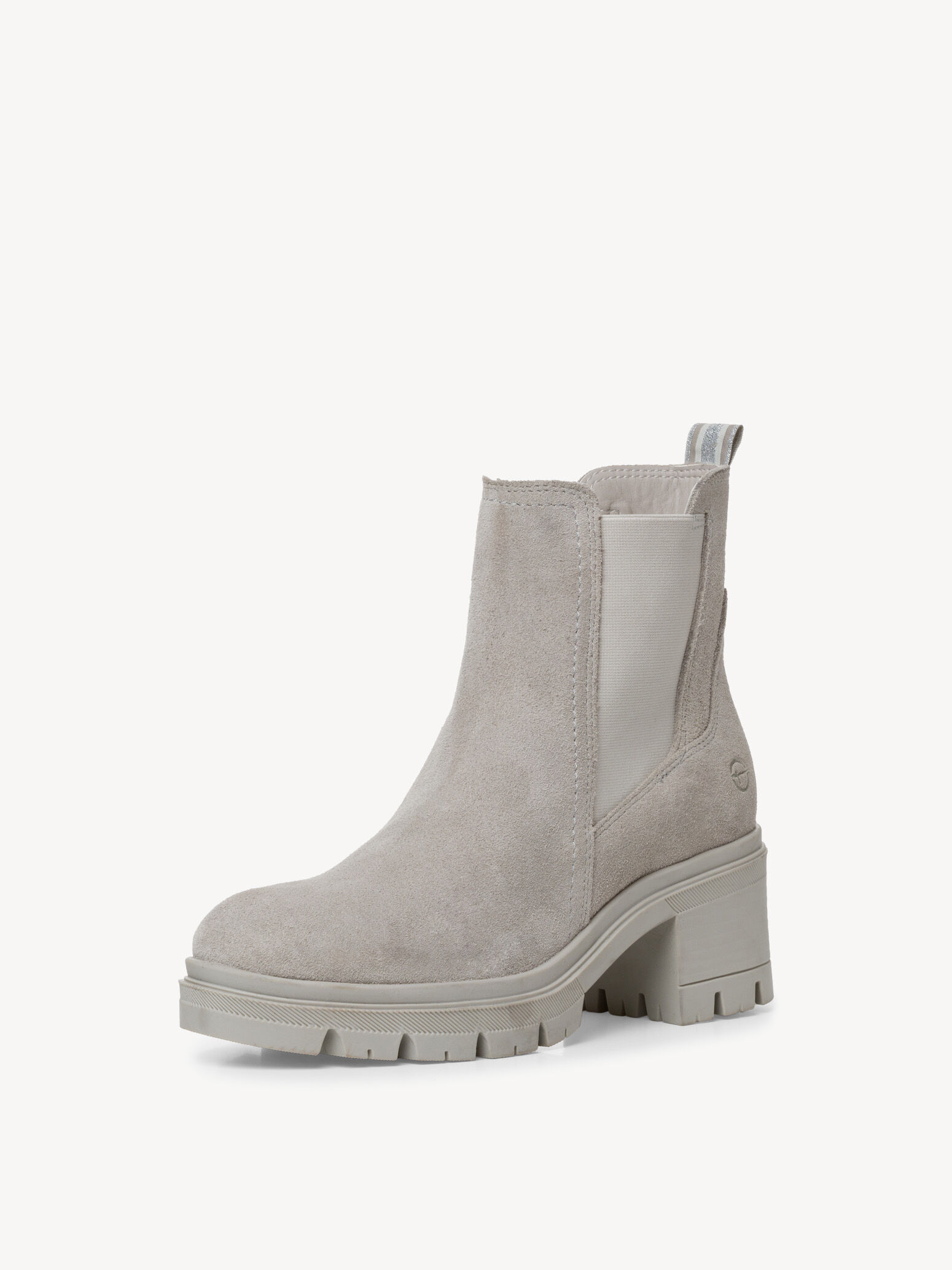 Bottine Chelsea en cuir - gris