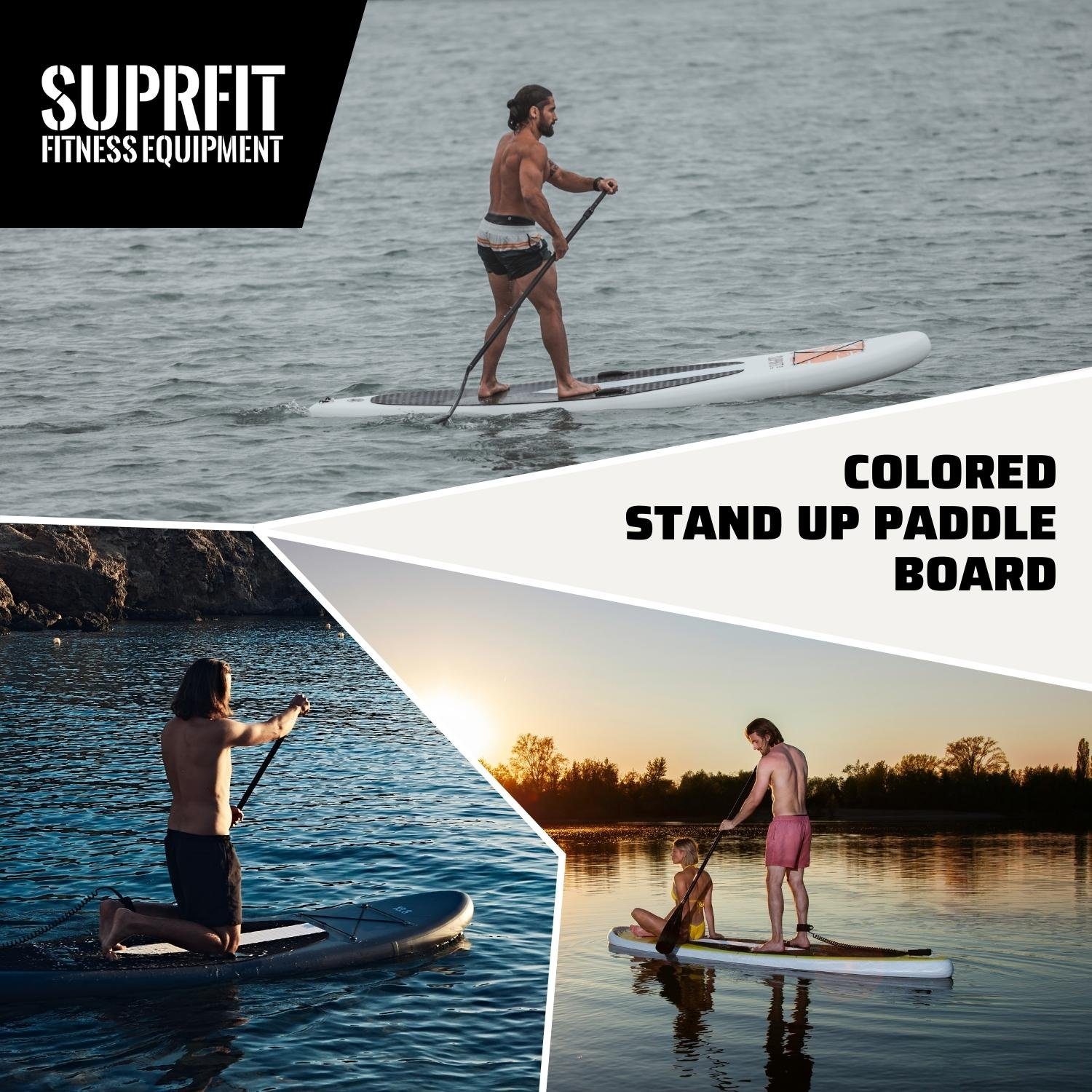 SF SUPRFIT SUP-Board Stand-Up-Paddling Board Optical, als aufblasbares Komplett-Set, Stand Up Paddle Board mit doppelter PVC Schichtung, Optimal ab 60 kg, max 140 kg - 330 x 78 x 15 cm