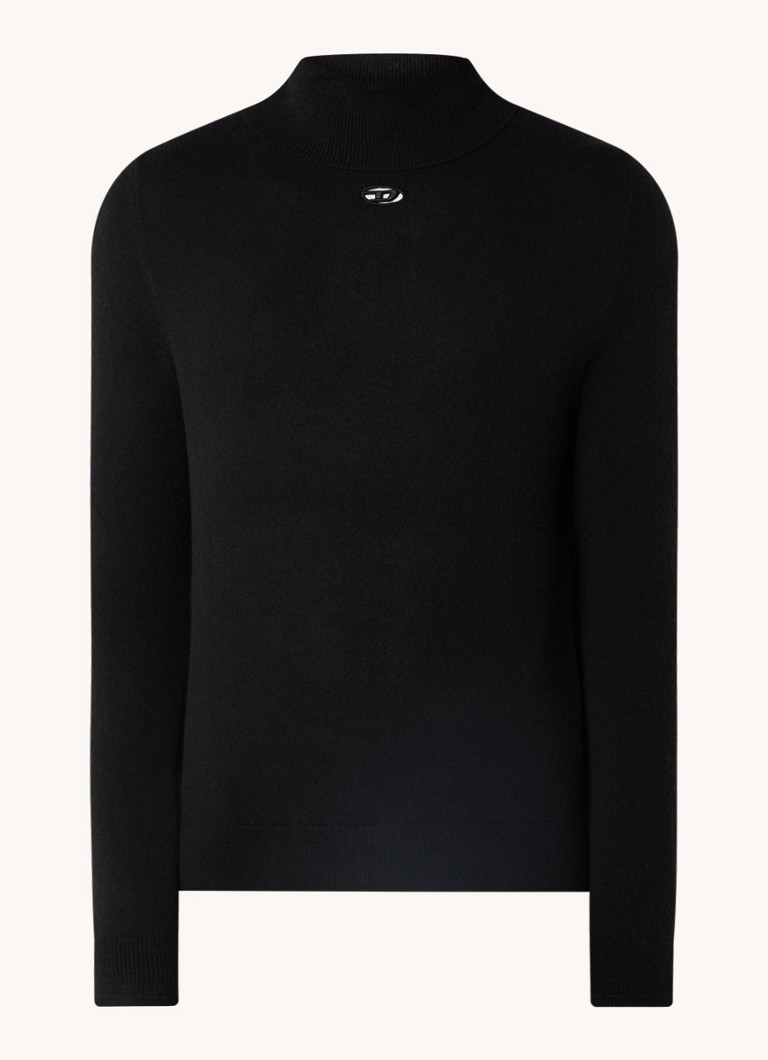 Maglione a collo alto Diesel K-vieri in pregiata maglia di misto cashmere con logo