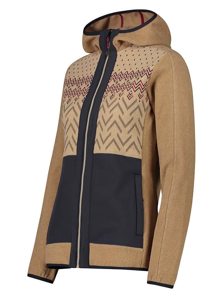 CMP Fleecejacke in Beige/ Schwarz günstig kaufen