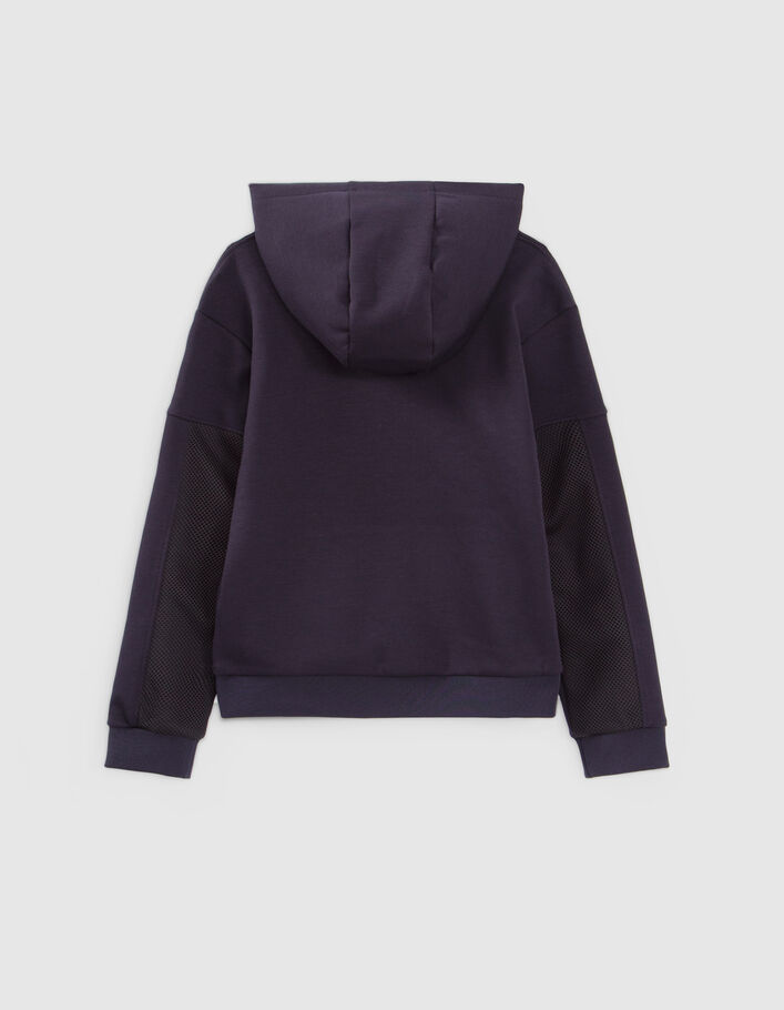 Sweat marine détails mesh garçon