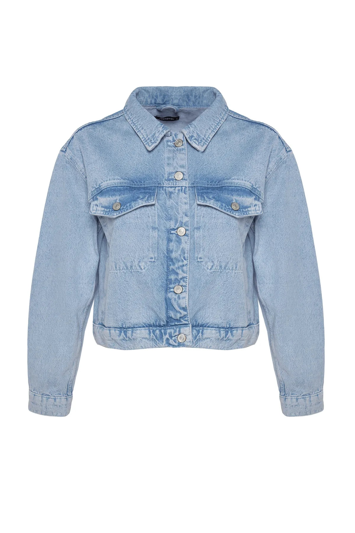 Trendyol Collection  Hellblaue Trucker-Jeansjacke TWOAW24CE00010
